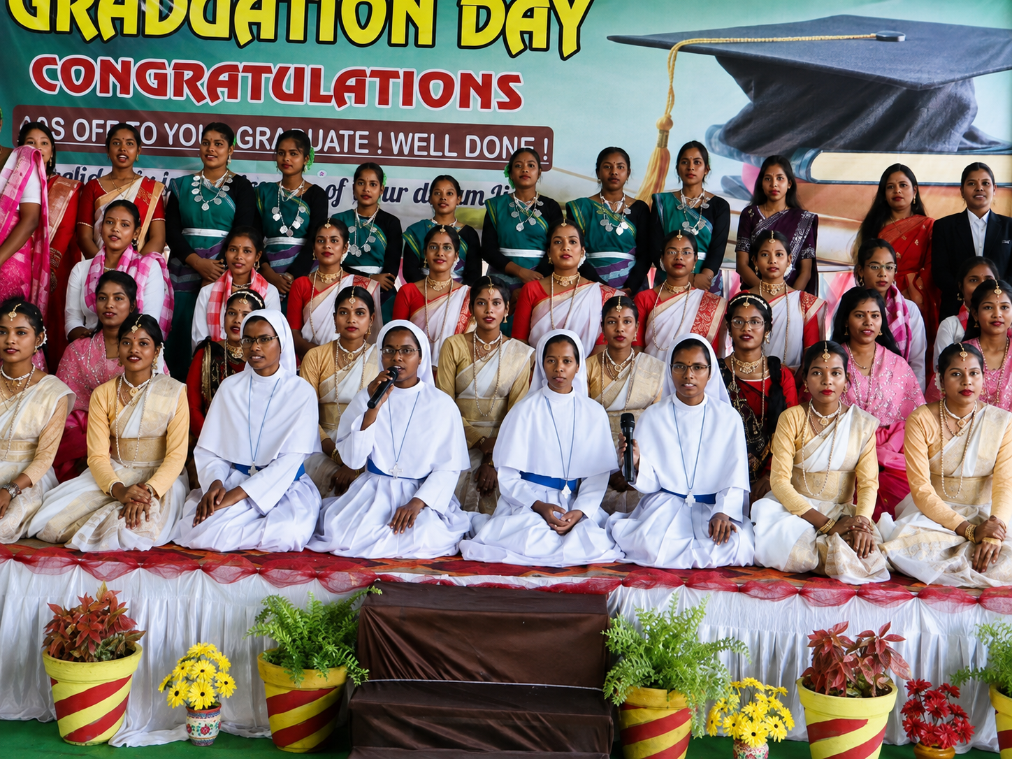 Graduation day group photograph of trainees and Sisters